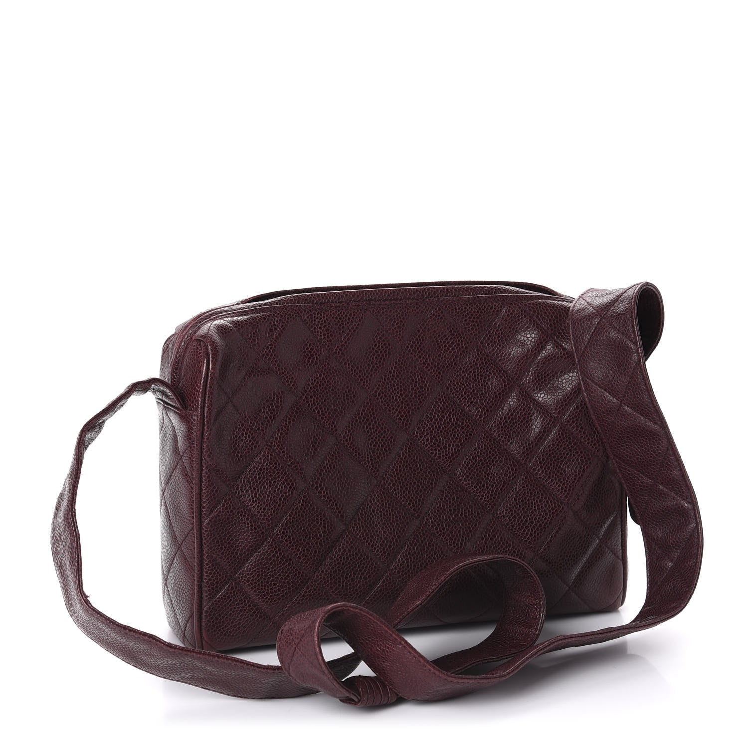 Chanel Caviar Quilted Camera Case Burgundy 3 of 12