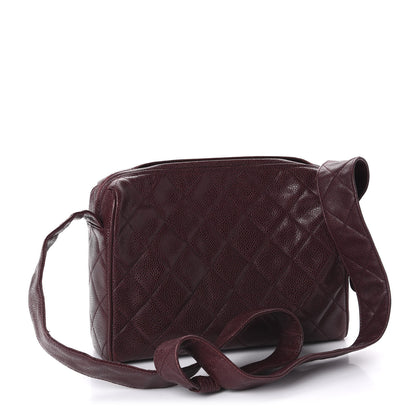 Chanel Caviar Quilted Camera Case Burgundy 3 of 12