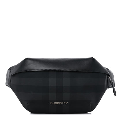 Burberry Charcoal Check Calfskin Sonny Bum Bag Charcoal 1 of 12