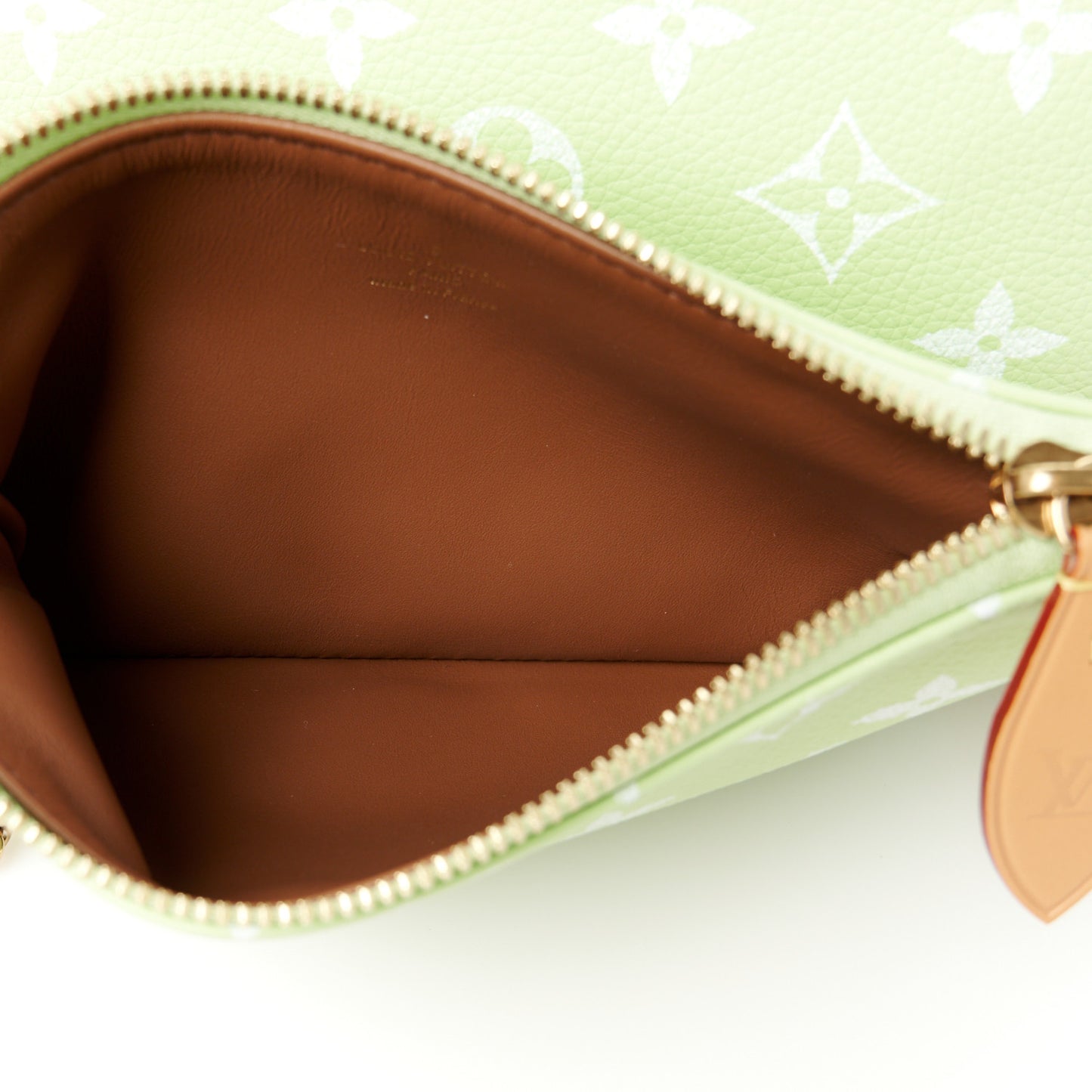 Calfskin Monogram Speedy P9 Bandouliere 30 Frozen Lime