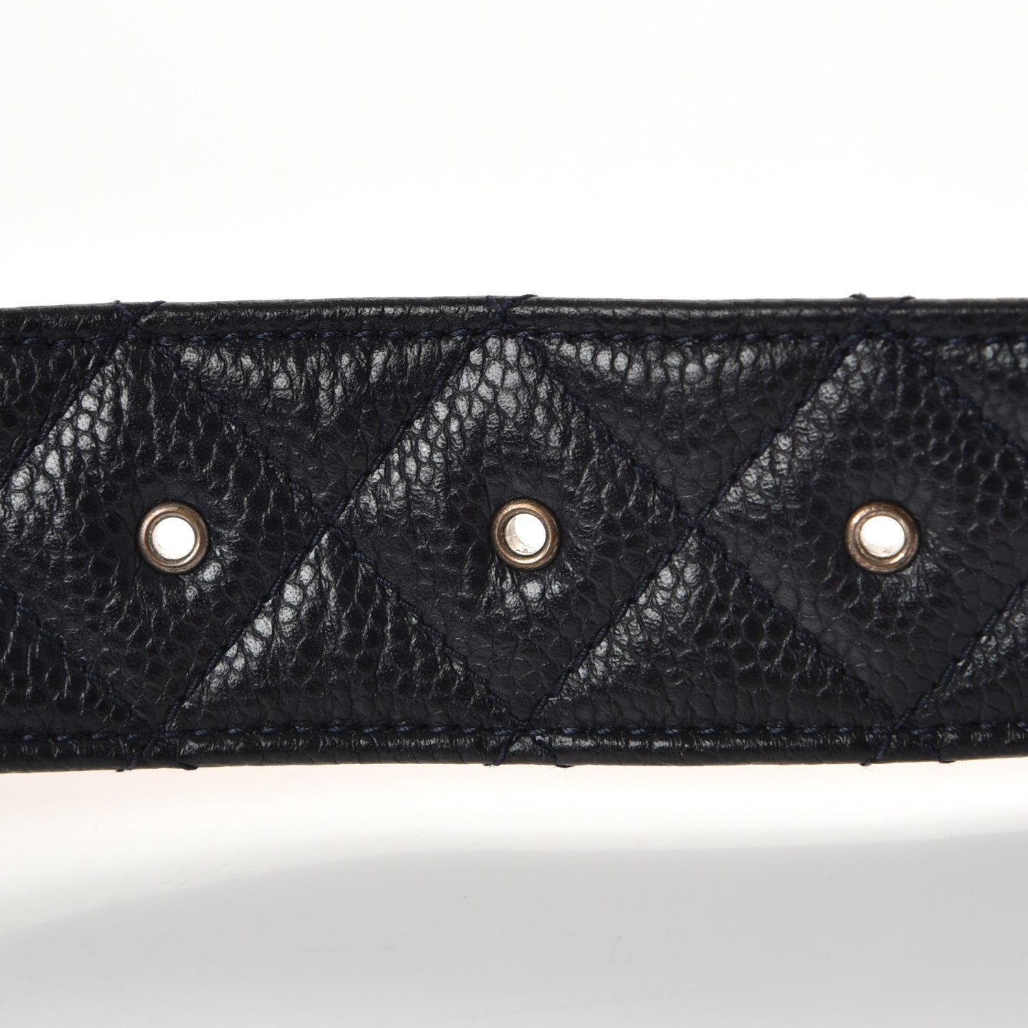 Chanel Caviar Quilted CC Belt 90 36 Navy Blue 8 of 8