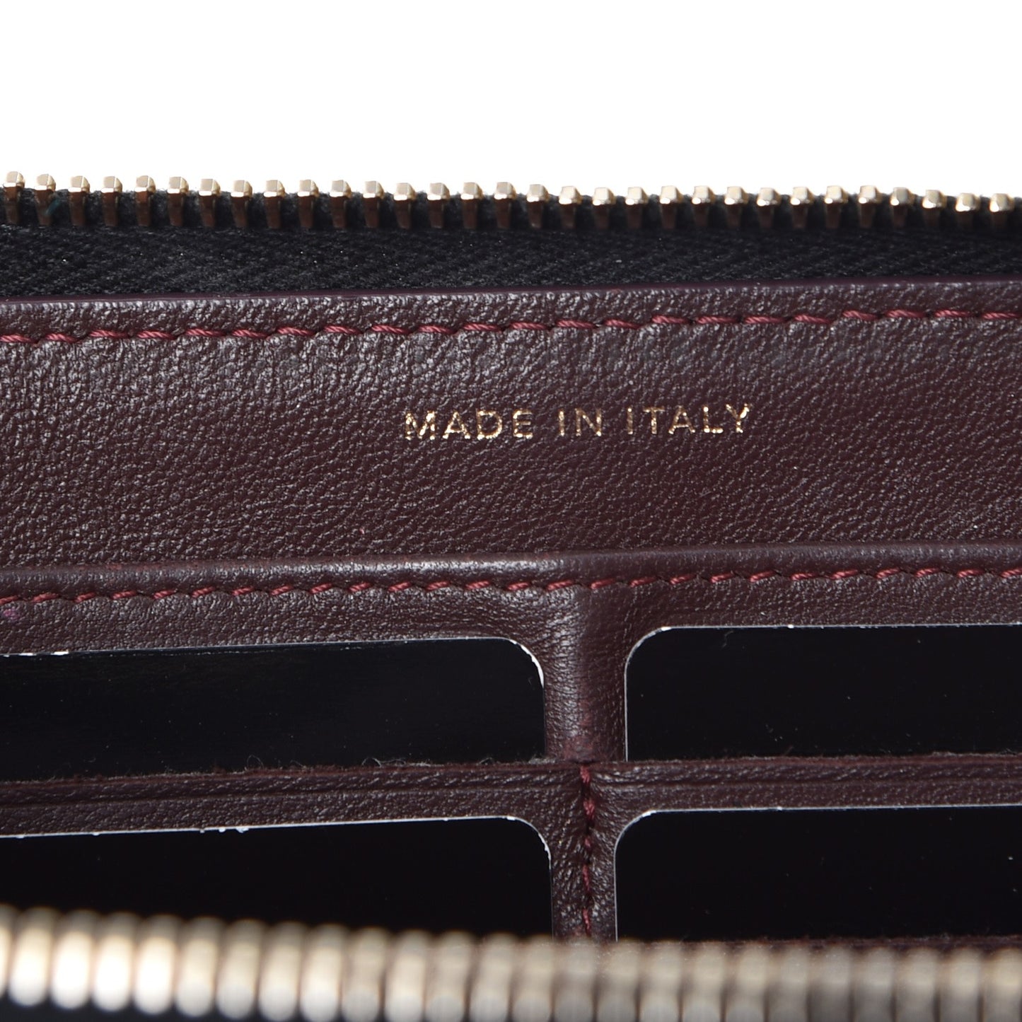 Lambskin Quilted Large Gusset Zip Around Wallet Black