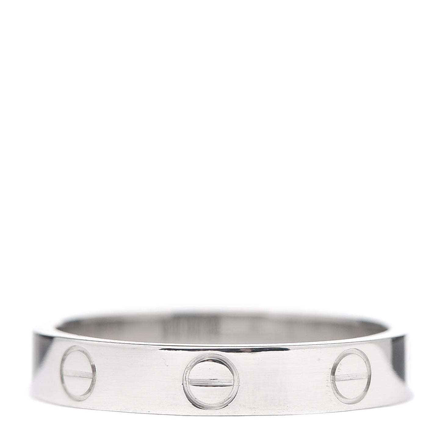 18K White Gold 3.5mm LOVE Wedding Band Ring 55 7.25