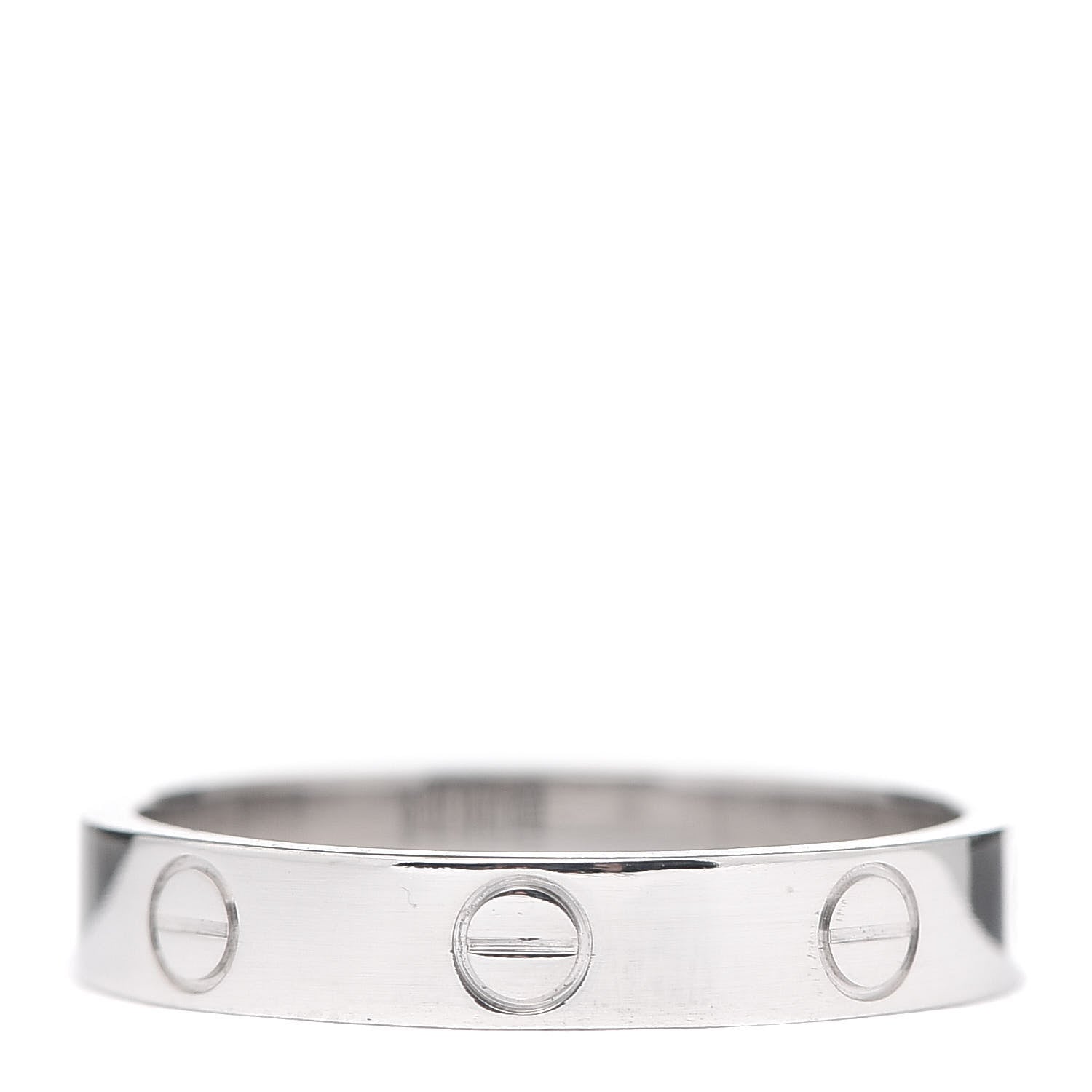 Cartier 18K White Gold 3.5mm LOVE Wedding Band Ring 55 7.25 1 of 4
