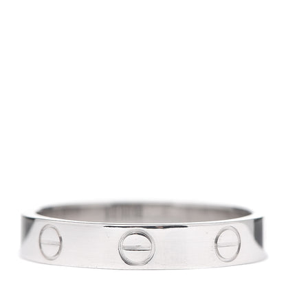 Cartier 18K White Gold 3.5mm LOVE Wedding Band Ring 55 7.25 1 of 4