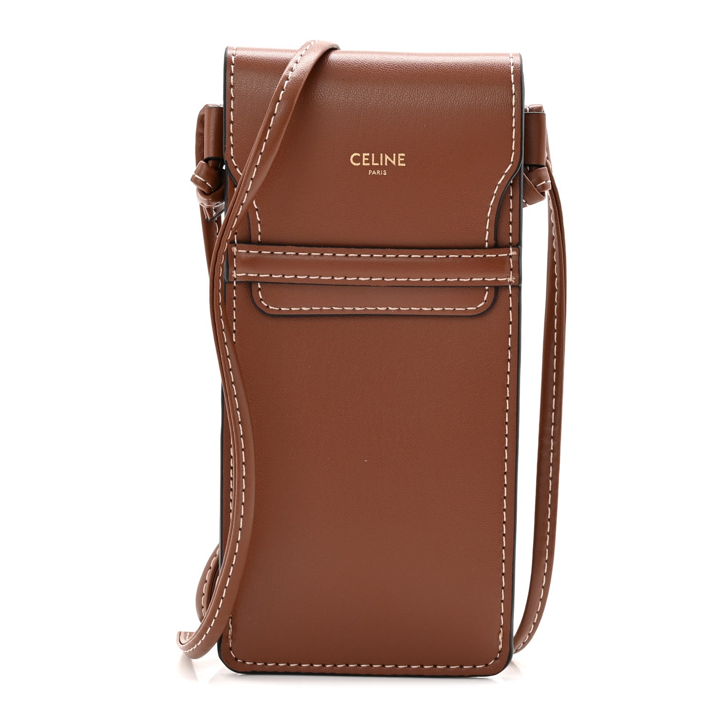 Smooth Calfskin Sunglasses Pouch Tan