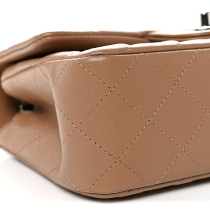 Chanel Lambskin Quilted Mini Rectangular Flap Beige 9 of 10
