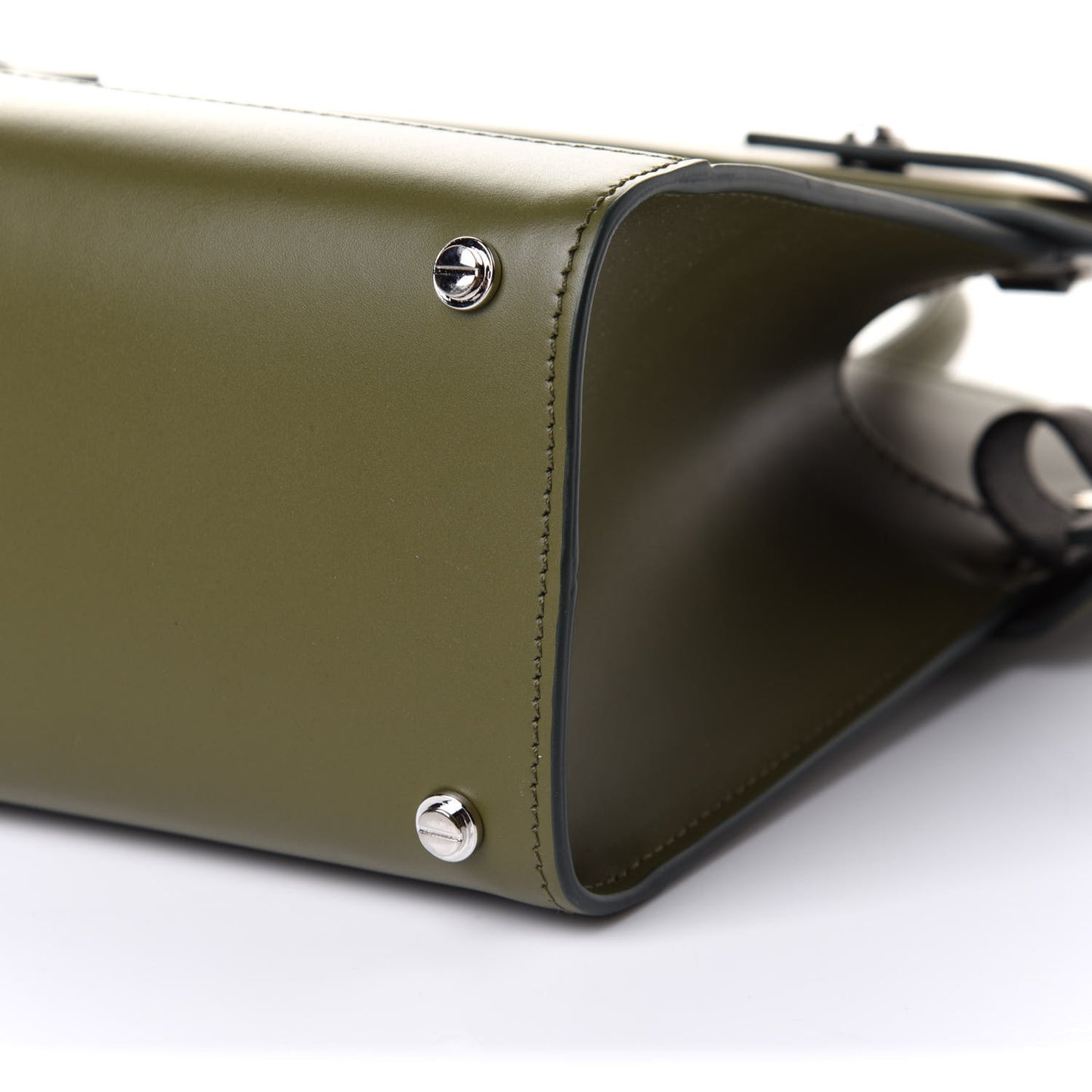 Smooth Calfskin Small Horizon Satchel Khaki