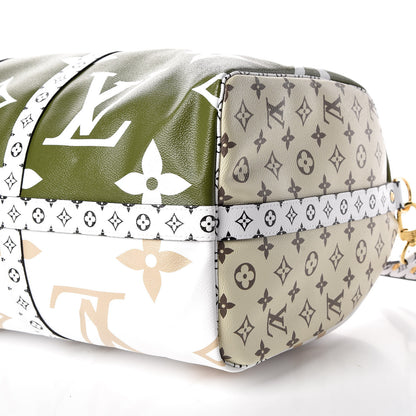 Louis Vuitton Monogram Giant Keepall Bandouliere 50 Kaki Beige 6 of 10