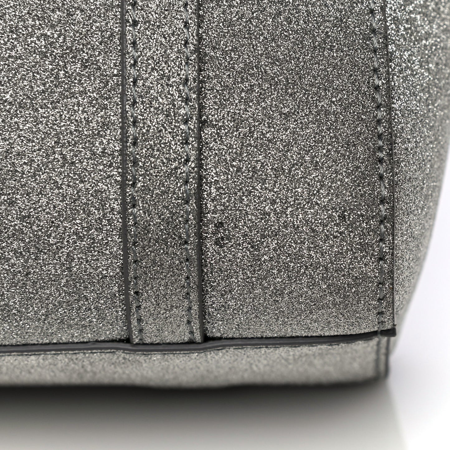 Glitter Calfskin XXS Everyday Tote Silver