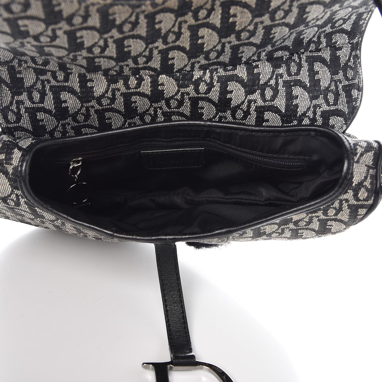 Christian Dior Monogram Saddle Bag Black 5 of 8