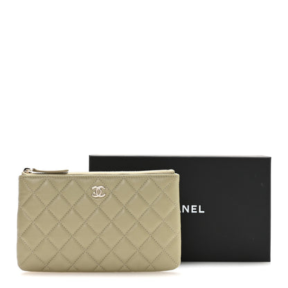 Chanel Lambskin Quilted Cosmetic Case Light Green 9 of 9