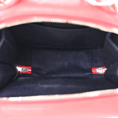 Chanel Aged Calfskin Quilted Top Handle Camera Case Red 5 of 11