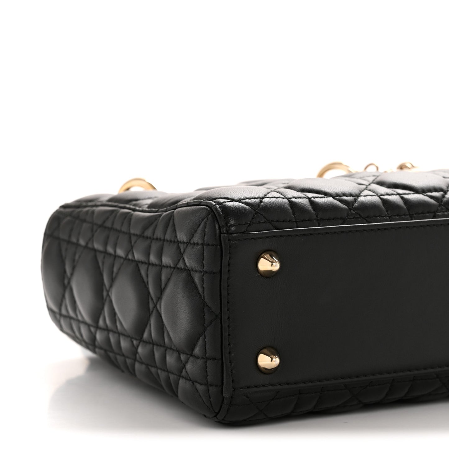 Lambskin Cannage Small Lucky Badges My Lady Dior Black
