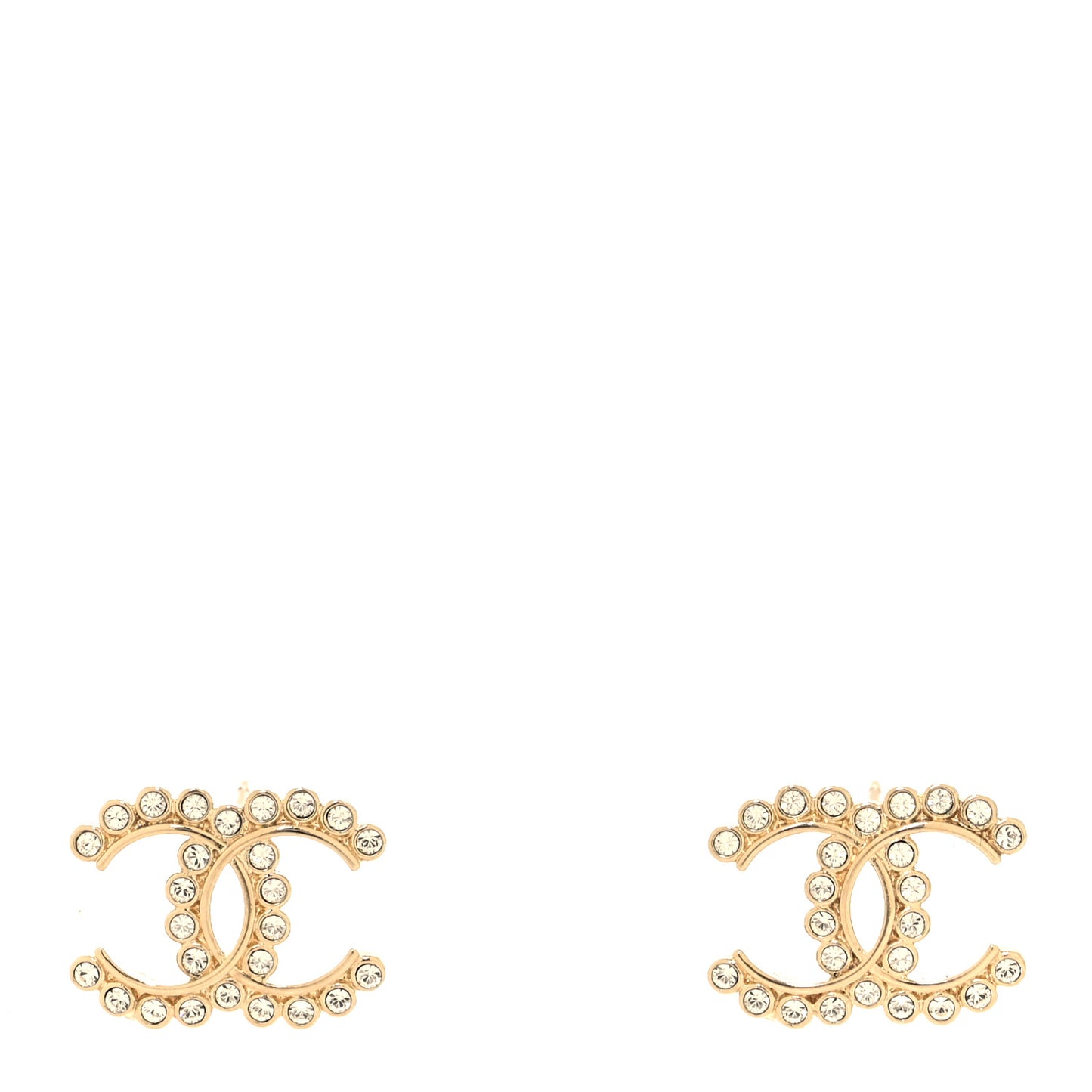 Crystal CC Earrings Gold