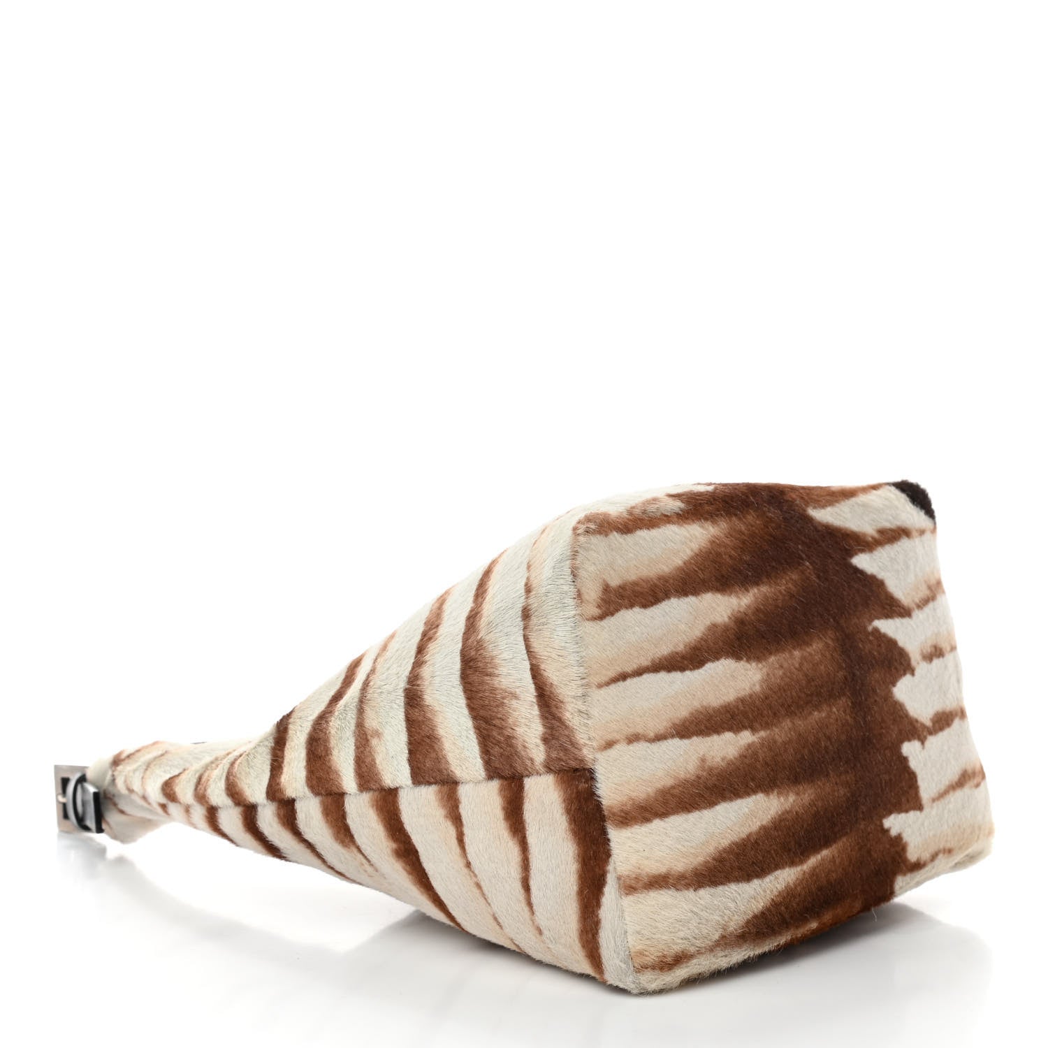 Fendi Calf Hair Zebra Print Shoulder Bag Brown 3 of 4