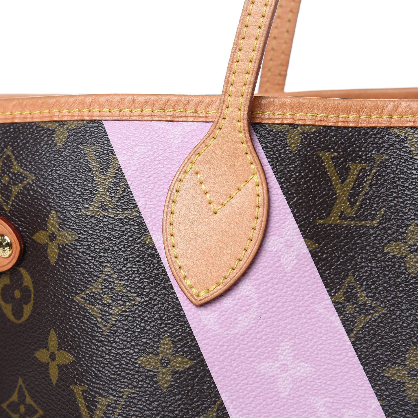 Monogram Saint Barth V Neverfull MM Rose Ballerine