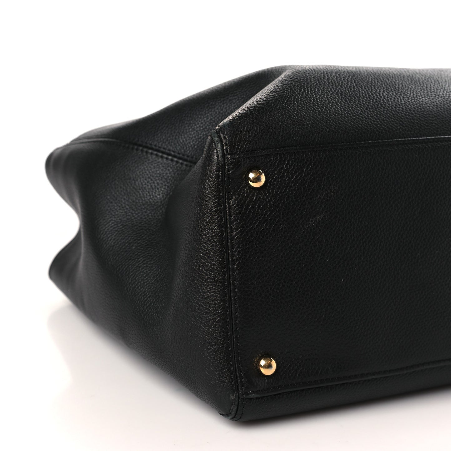 Calfskin Cerf Executive Shopper Tote Black