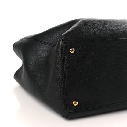 Chanel Calfskin Cerf Executive Shopper Tote Black 9 of 10