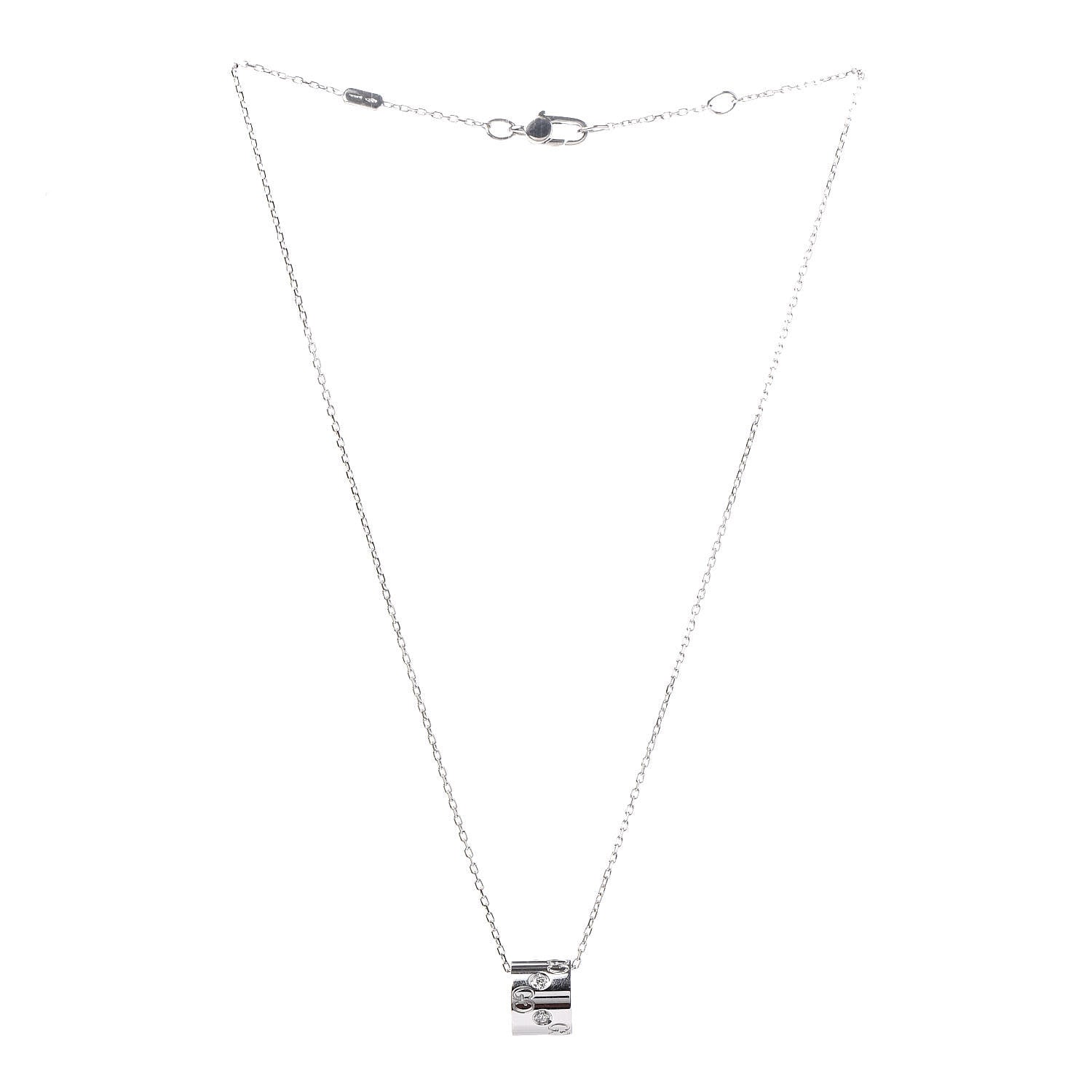 Gucci 18K White Gold Diamond Icon Twirl Pendant Necklace 3 of 11