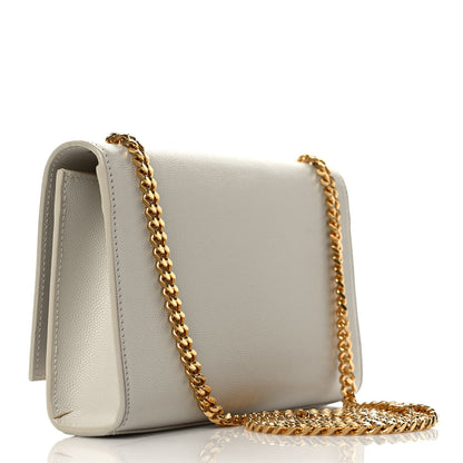 Saint Laurent Grain De Poudre Small Monogram Kate Satchel Crema Soft 3 of 10