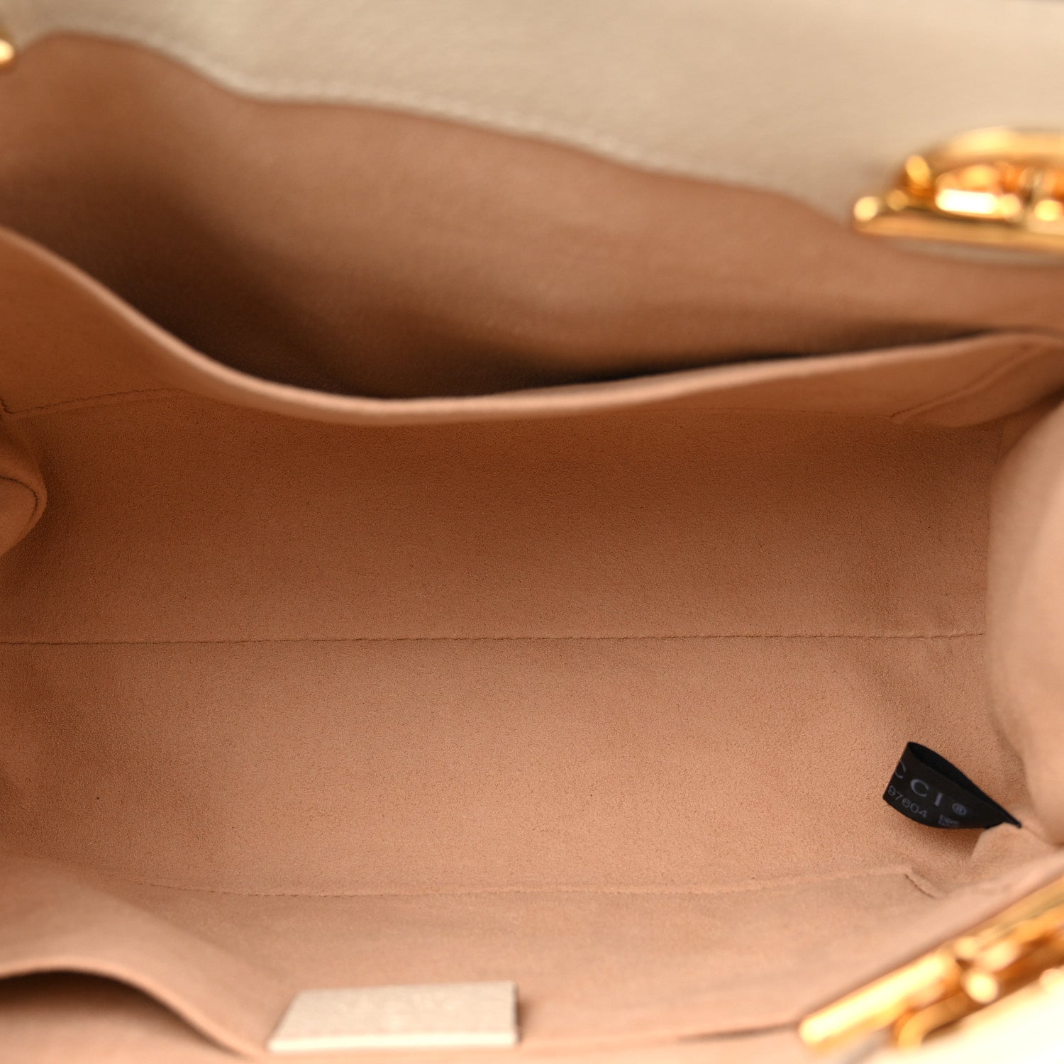 Gucci GG Supreme Monogram Flora Textured Calfskin Small Padlock Tote Beige Ebony Multicolor Mystic White 5 of 11
