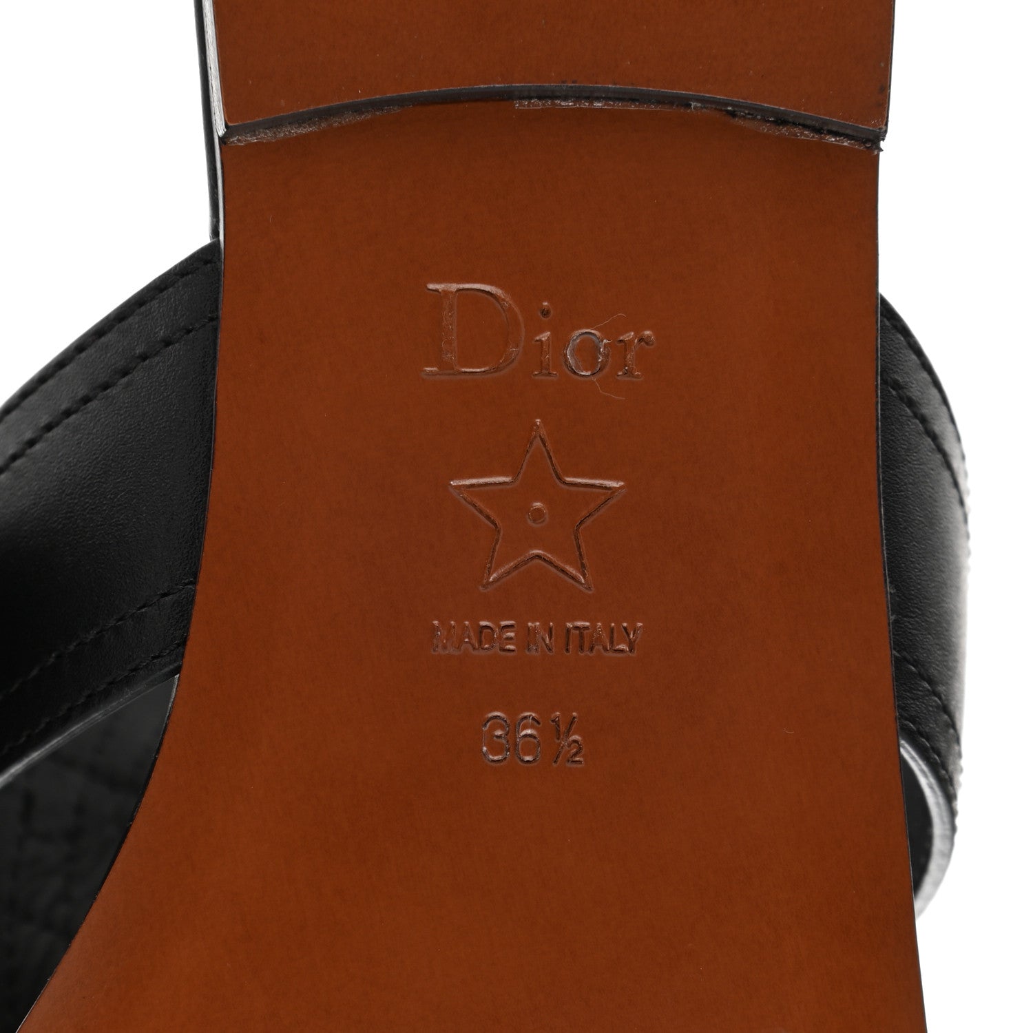 Christian Dior Calfskin 30 Montaigne Thong Sandals 36.5 Black 6 of 8