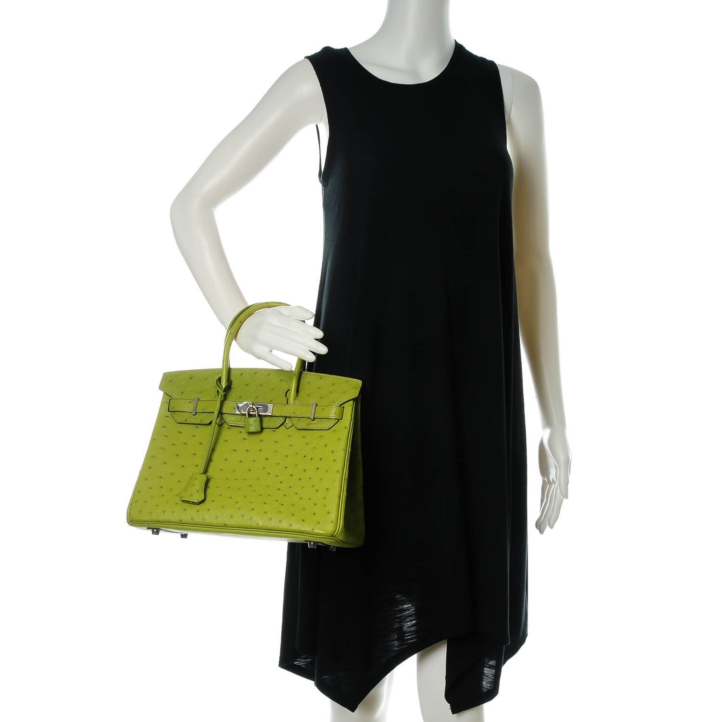 Ostrich Birkin 30 Vert Anis