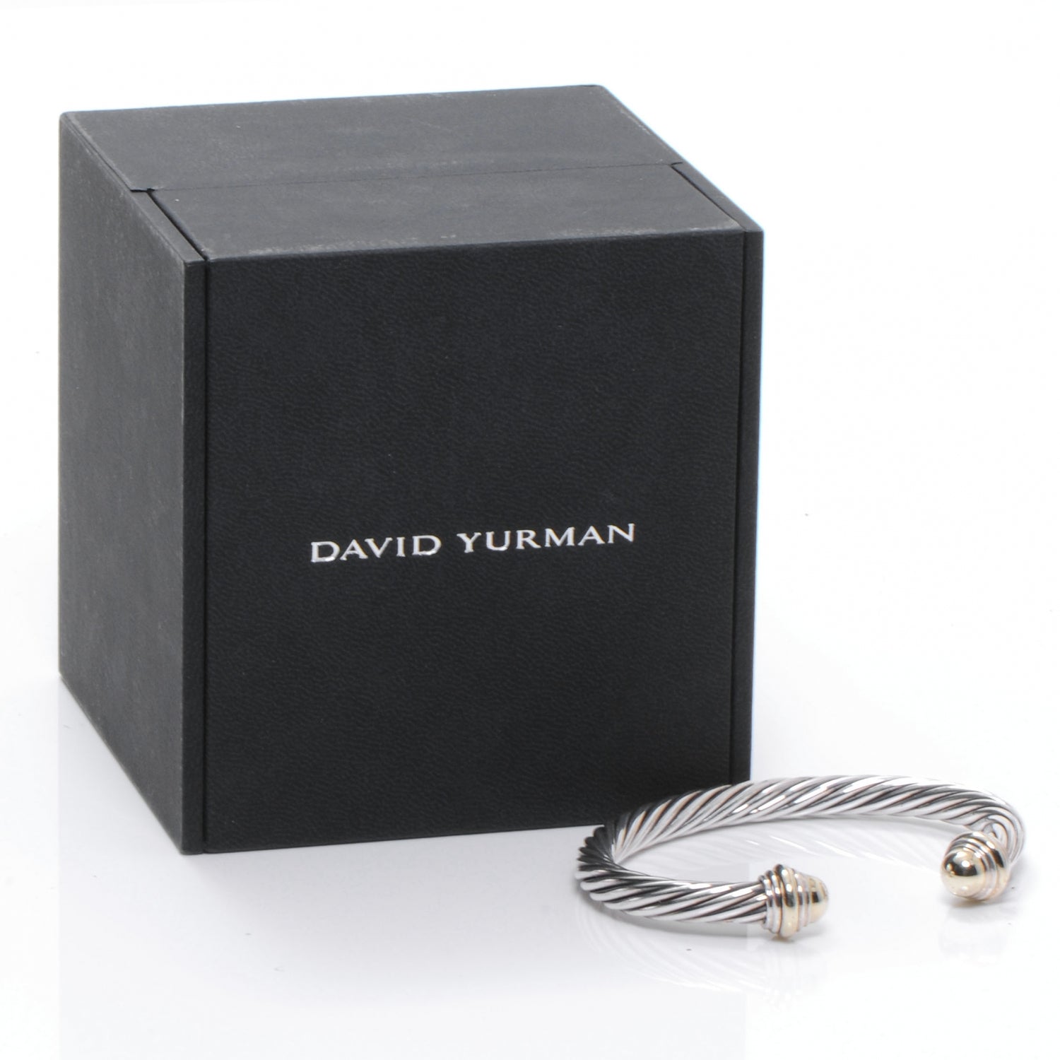 David Yurman Sterling Silver 14K Yellow Gold 7mm Cable Classics Bracelet 6 of 6