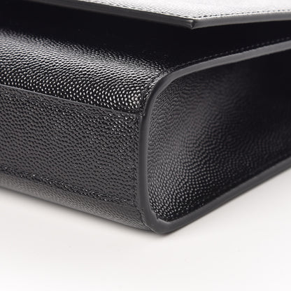 Saint Laurent Grain De Poudre Small Monogram Kate Satchel Black 9 of 9