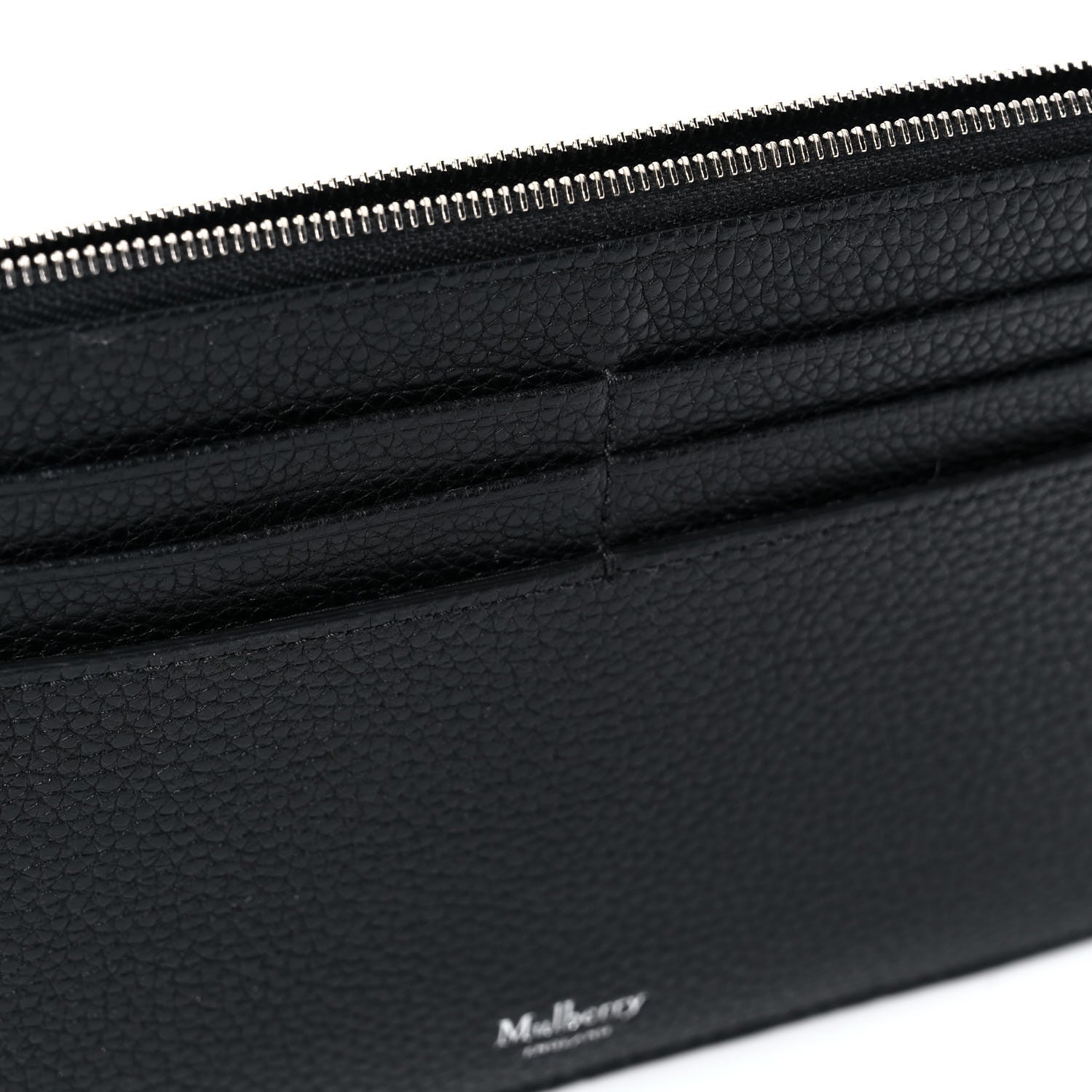 Mulberry Classic Grain Zipped Travel Card Holder Black 8 of 10