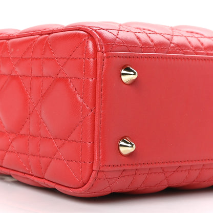 Christian Dior Lambskin Cannage Small Lucky Badges My Lady Dior Red 7 of 9