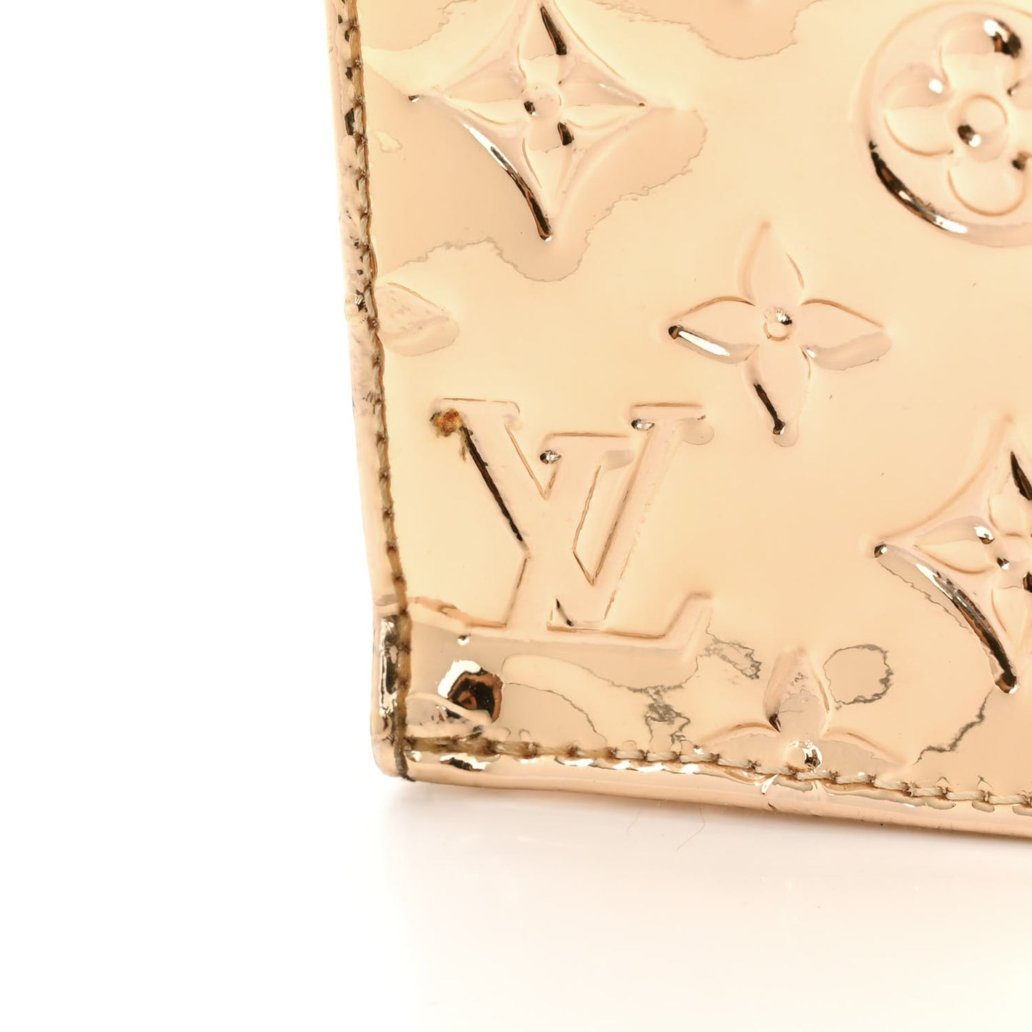 Monogram Miroir Sac Plat Gold