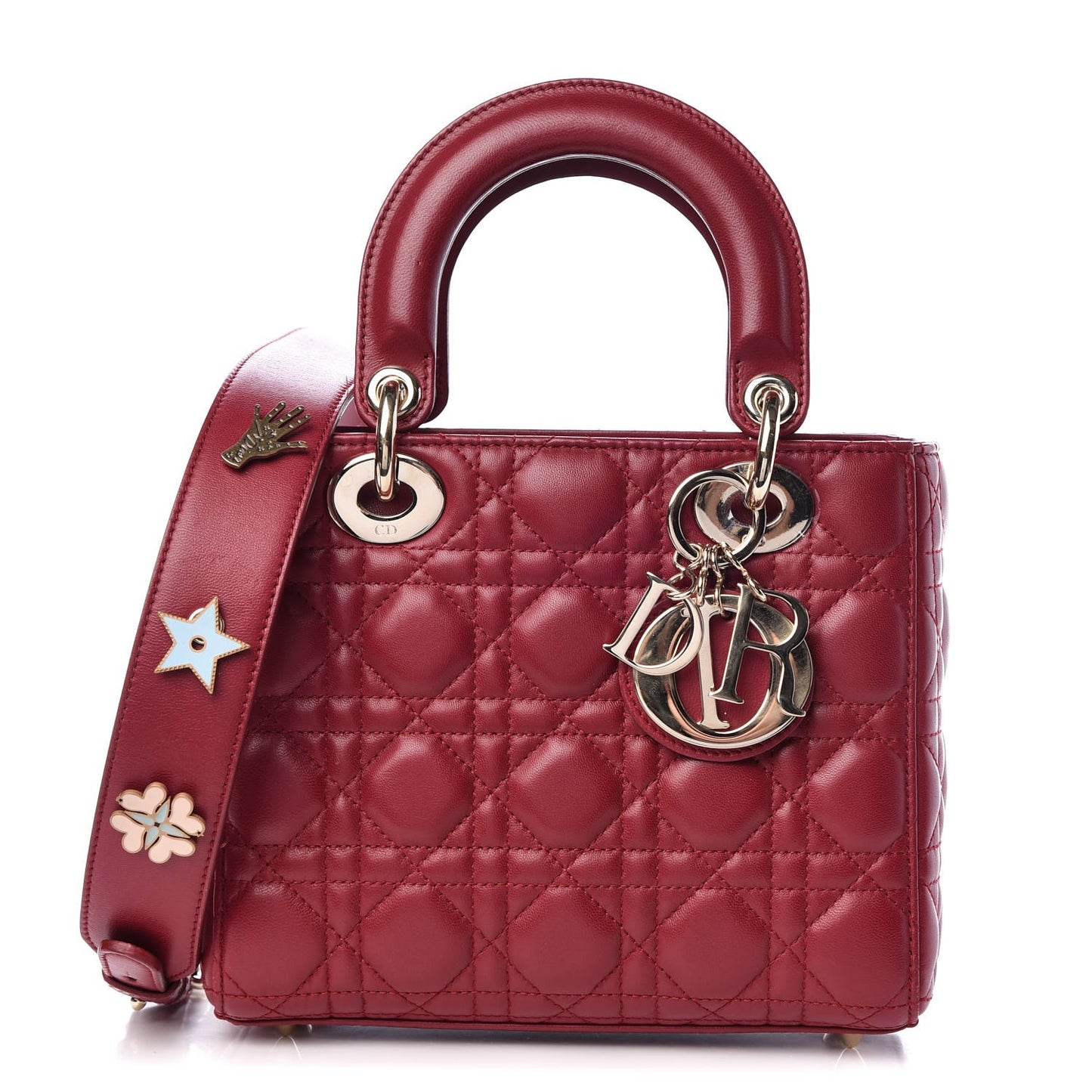 Lambskin Cannage Small My Lady Dior Red