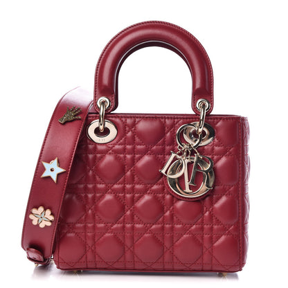 Christian Dior Lambskin Cannage Small My Lady Dior Red 1 of 13