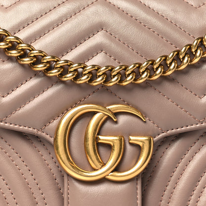 Gucci Calfskin Matelasse Small GG Marmont Shoulder Bag Porcelain Rose 8 of 10