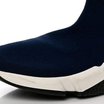 Balenciaga Neoprene Knit Womens Hi Speed Sneakers 37 Navy 9 of 10