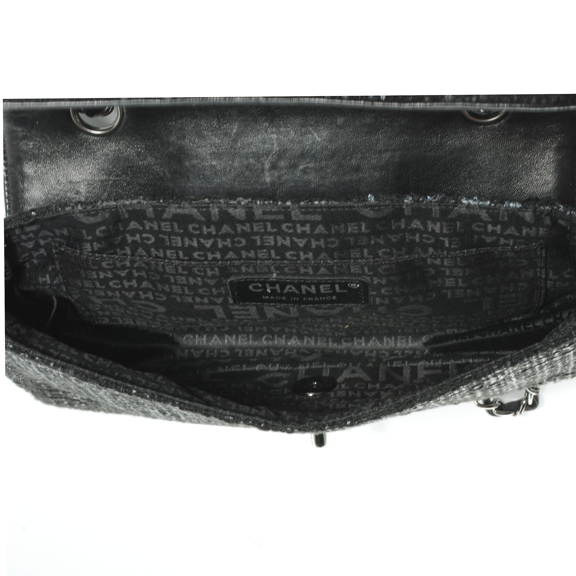 Chanel Tweed Swarovski Crystal Small Flap Black 5 of 7