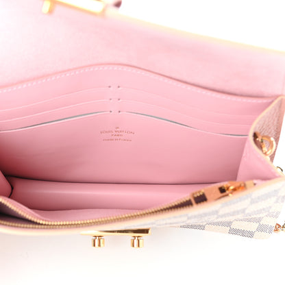 Louis Vuitton Damier Azur Croisette Chain Wallet Rose Ballerine 5 of 9