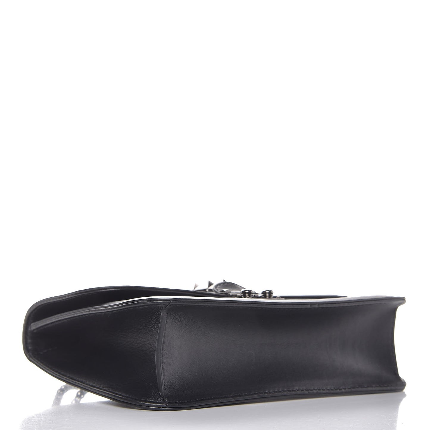 Vitello Medium Glam Lock Rockstud Flap Black
