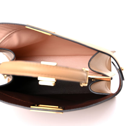 Fendi Vitello Seta Nappa Bi-Color Small Peekaboo I SEE U Satchel Miele Scuro Light Rose Ghianda 5 of 10