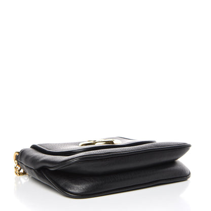 Gucci Pebbled Calfskin Small 1973 Chain Shoulder Bag Black 5 of 11