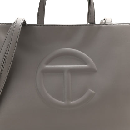 Telfar Vegan Leather Medium Shopping Bag Grey 8 of 10