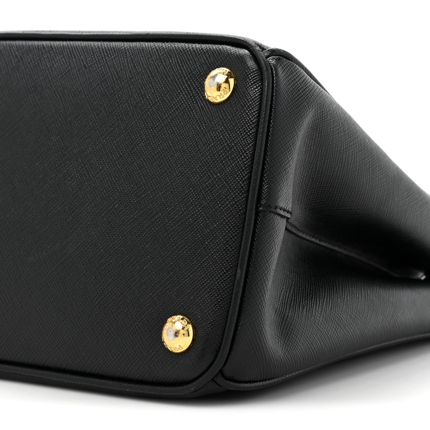 Saffiano Small Galleria Double Zip Tote Black