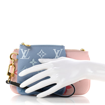 Louis Vuitton Empreinte Monogram Giant By The Pool Trio Pouch Rosebud Summer Blue Cream Saffron 2 of 10
