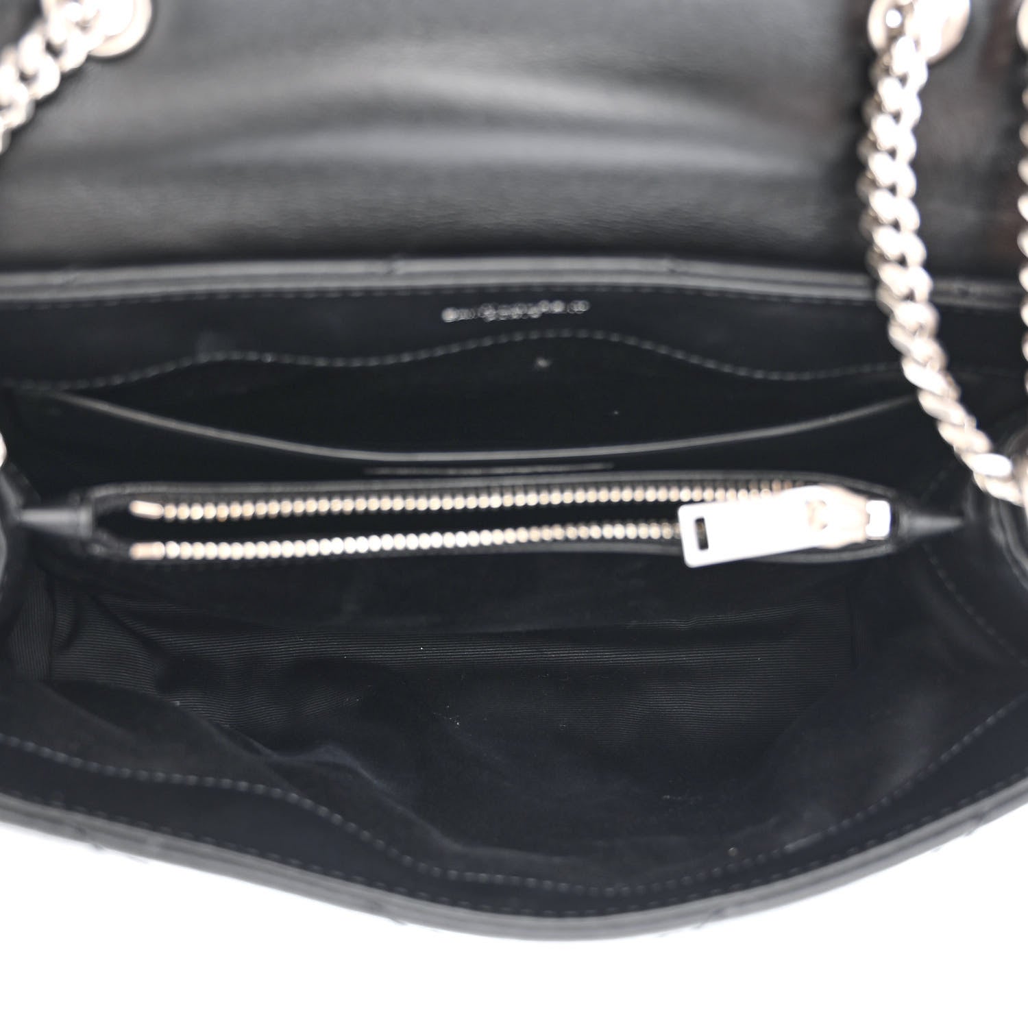 Saint Laurent Calfskin Y Quilted Monogram Small Loulou Chain Satchel Black 5 of 10