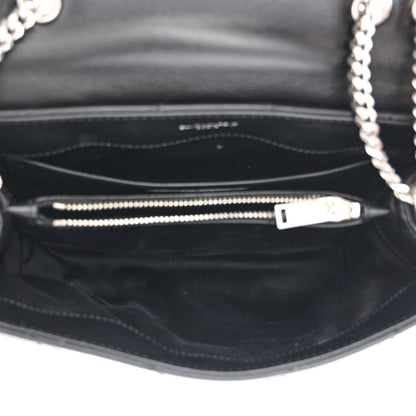 Saint Laurent Calfskin Y Quilted Monogram Small Loulou Chain Satchel Black 5 of 10