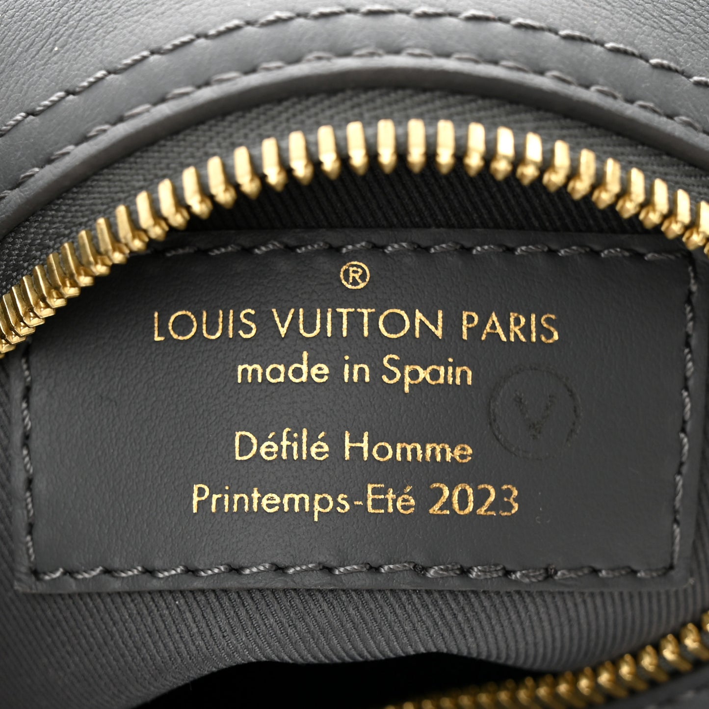 Calfskin Monogram Embossed Cruiser Messenger Dark Shadow Gray