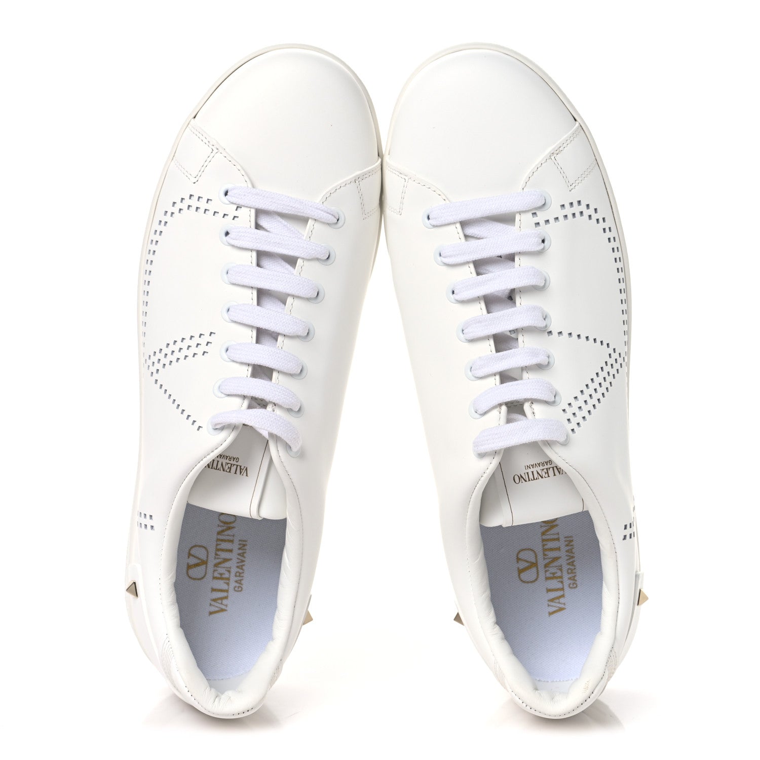 Valentino Garavani Calfskin Mens Backnet Sneakers 43.5 White 2 of 10