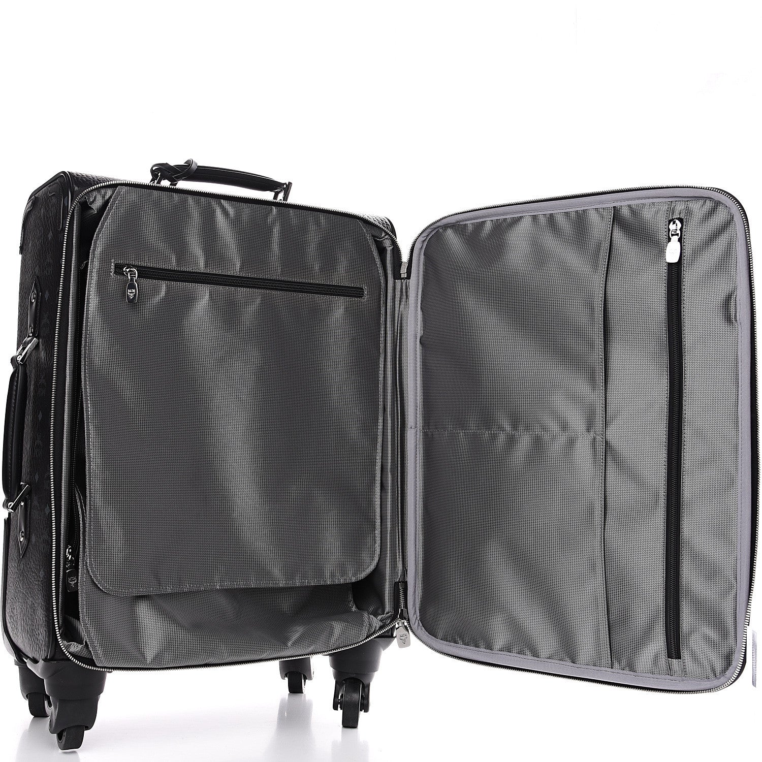 MCM Visetos Small Traveler Trolley Whelled Suitcase Black 5 of 8
